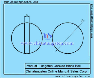 carboneto de tungstênio bola em branco desenho